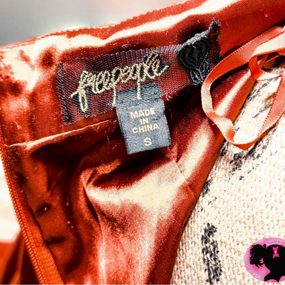 🧳 Free People Halter Criss-Cross Straps Orange-ish Formal Dress - Picture 8 of 8